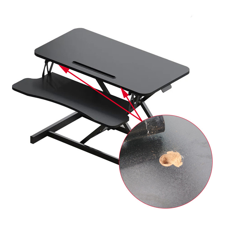 Masa ajustabila de birou Sit-Stand, lucru in picioare sau sezut, inaltime reglabila 14-51 cm, suport smartphone, RESIGILAT - imagine 12